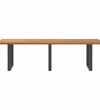 Esstisch Hellbraun 280x100x74 cm Massivholz Eiche Rechteckig