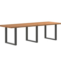 Esstisch Hellbraun 280x100x74 cm Massivholz Eiche Rechteckig
