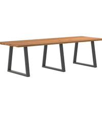 Esstisch Hellbraun 280x100x74 cm Massivholz Eiche Rechteckig