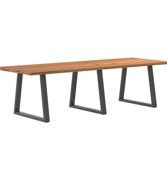 Esstisch Hellbraun 280x100x74 cm Massivholz Eiche Rechteckig