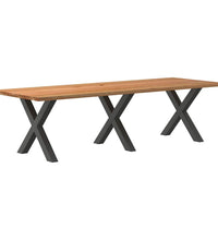 Esstisch Hellbraun 280x100x74 cm Massivholz Eiche Rechteckig