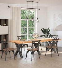 Esstisch Hellbraun 280x100x74 cm Massivholz Eiche Rechteckig