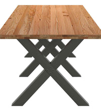 Esstisch Hellbraun 280x100x74 cm Massivholz Eiche Rechteckig