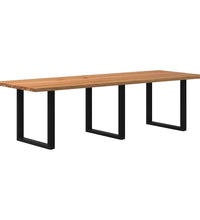 Esstisch Hellbraun 280x100x74 cm Massivholz Eiche Rechteckig