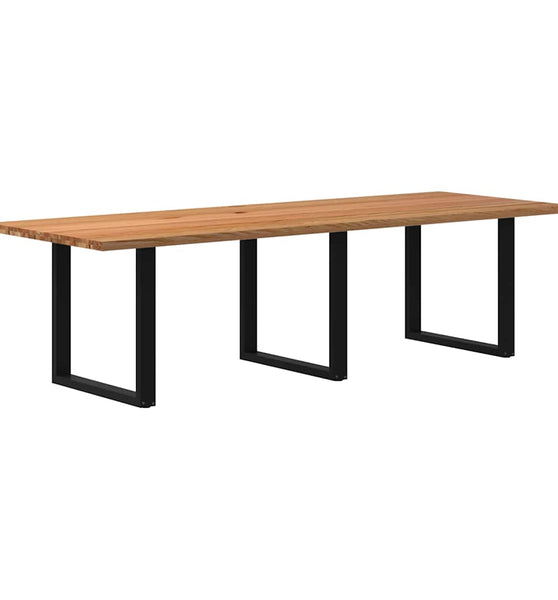 Esstisch Hellbraun 280x100x74 cm Massivholz Eiche Rechteckig