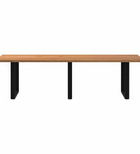 Esstisch Hellbraun 280x100x74 cm Massivholz Eiche Rechteckig