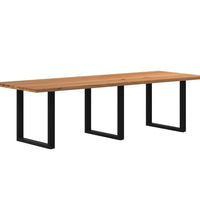 Esstisch Hellbraun 280x100x74 cm Massivholz Eiche Rechteckig