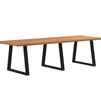 Esstisch Hellbraun 280x100x74 cm Massivholz Eiche Rechteckig