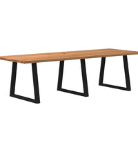 Esstisch Hellbraun 280x100x74 cm Massivholz Eiche Rechteckig