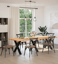 Esstisch Hellbraun 280x100x74 cm Massivholz Eiche Rechteckig