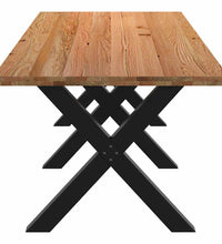 Esstisch Hellbraun 280x100x74 cm Massivholz Eiche Rechteckig