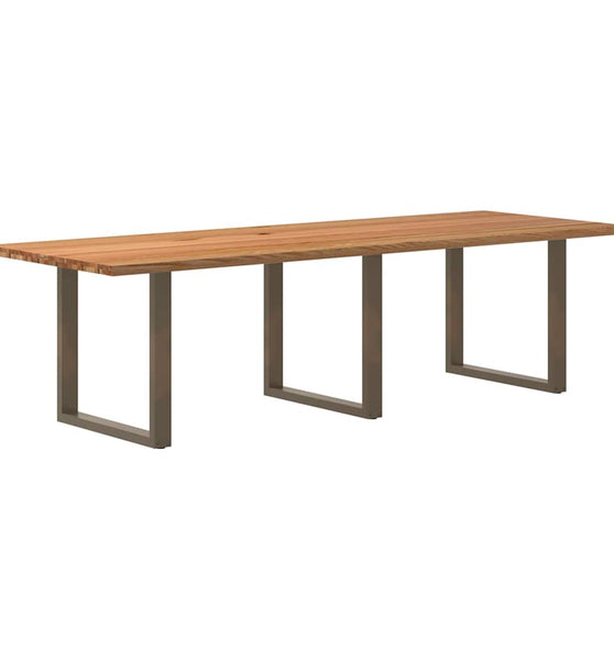 Esstisch Hellbraun 280x100x74 cm Massivholz Eiche Rechteckig
