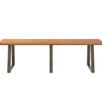 Esstisch Hellbraun 280x100x74 cm Massivholz Eiche Rechteckig