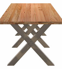 Esstisch Hellbraun 280x100x74 cm Massivholz Eiche Rechteckig