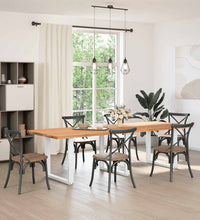 Esstisch Hellbraun 280x100x74 cm Massivholz Eiche Rechteckig