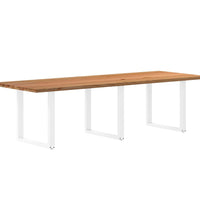 Esstisch Hellbraun 280x100x74 cm Massivholz Eiche Rechteckig