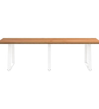 Esstisch Hellbraun 280x100x74 cm Massivholz Eiche Rechteckig