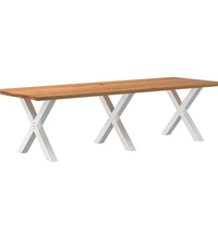 Esstisch Hellbraun 280x100x74 cm Massivholz Eiche Rechteckig