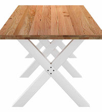 Esstisch Hellbraun 280x100x74 cm Massivholz Eiche Rechteckig