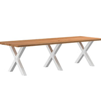 Esstisch Hellbraun 280x100x74 cm Massivholz Eiche Rechteckig