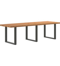Esstisch Hellbraun 280x100x74 cm Massivholz Eiche Rechteckig