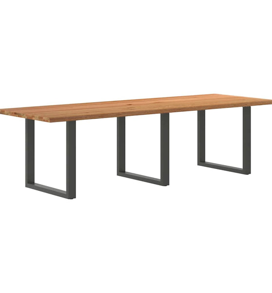 Esstisch Hellbraun 280x100x74 cm Massivholz Eiche Rechteckig