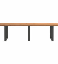 Esstisch Hellbraun 280x100x74 cm Massivholz Eiche Rechteckig