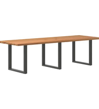 Esstisch Hellbraun 280x100x74 cm Massivholz Eiche Rechteckig