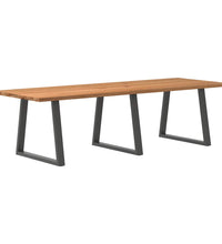 Esstisch mit Baumkanten 280x100x74 cm Massivholz Eiche