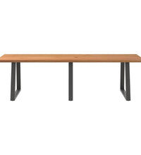 Esstisch mit Baumkanten 280x100x74 cm Massivholz Eiche