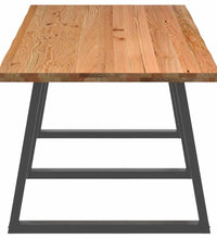 Esstisch mit Baumkanten 280x100x74 cm Massivholz Eiche