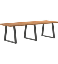 Esstisch mit Baumkanten 280x100x74 cm Massivholz Eiche