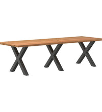 Esstisch Hellbraun 280x100x74 cm Massivholz Eiche Rechteckig