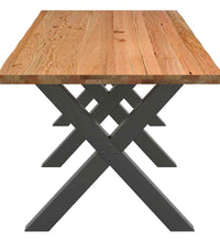 Esstisch Hellbraun 280x100x74 cm Massivholz Eiche Rechteckig