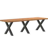 Esstisch Hellbraun 280x100x74 cm Massivholz Eiche Rechteckig