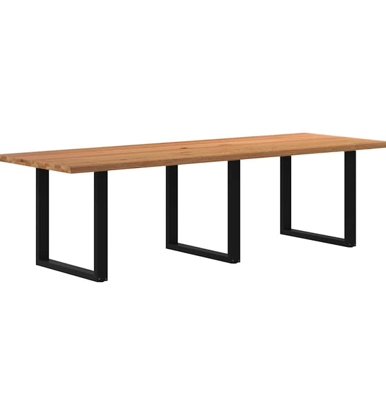 Esstisch Hellbraun 280x100x74 cm Massivholz Eiche Rechteckig