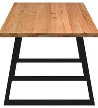 Esstisch mit Baumkanten 280x100x74 cm Massivholz Eiche