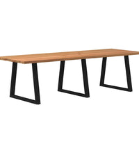 Esstisch mit Baumkanten 280x100x74 cm Massivholz Eiche