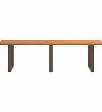 Esstisch Hellbraun 280x100x74 cm Massivholz Eiche Rechteckig