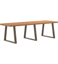 Esstisch mit Baumkanten 280x100x74 cm Massivholz Eiche