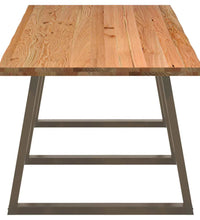 Esstisch mit Baumkanten 280x100x74 cm Massivholz Eiche