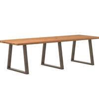 Esstisch mit Baumkanten 280x100x74 cm Massivholz Eiche