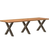 Esstisch Hellbraun 280x100x74 cm Massivholz Eiche Rechteckig