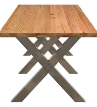 Esstisch Hellbraun 280x100x74 cm Massivholz Eiche Rechteckig
