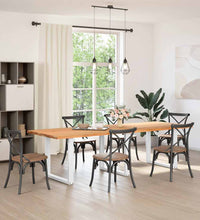 Esstisch Hellbraun 280x100x74 cm Massivholz Eiche Rechteckig