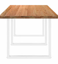 Esstisch Hellbraun 280x100x74 cm Massivholz Eiche Rechteckig