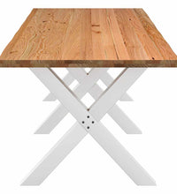 Esstisch Hellbraun 280x100x74 cm Massivholz Eiche Rechteckig