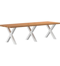 Esstisch Hellbraun 280x100x74 cm Massivholz Eiche Rechteckig