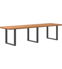 Esstisch Hellbraun 320x100x74 cm Massivholz Eiche Rechteckig