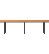 Esstisch Hellbraun 320x100x74 cm Massivholz Eiche Rechteckig